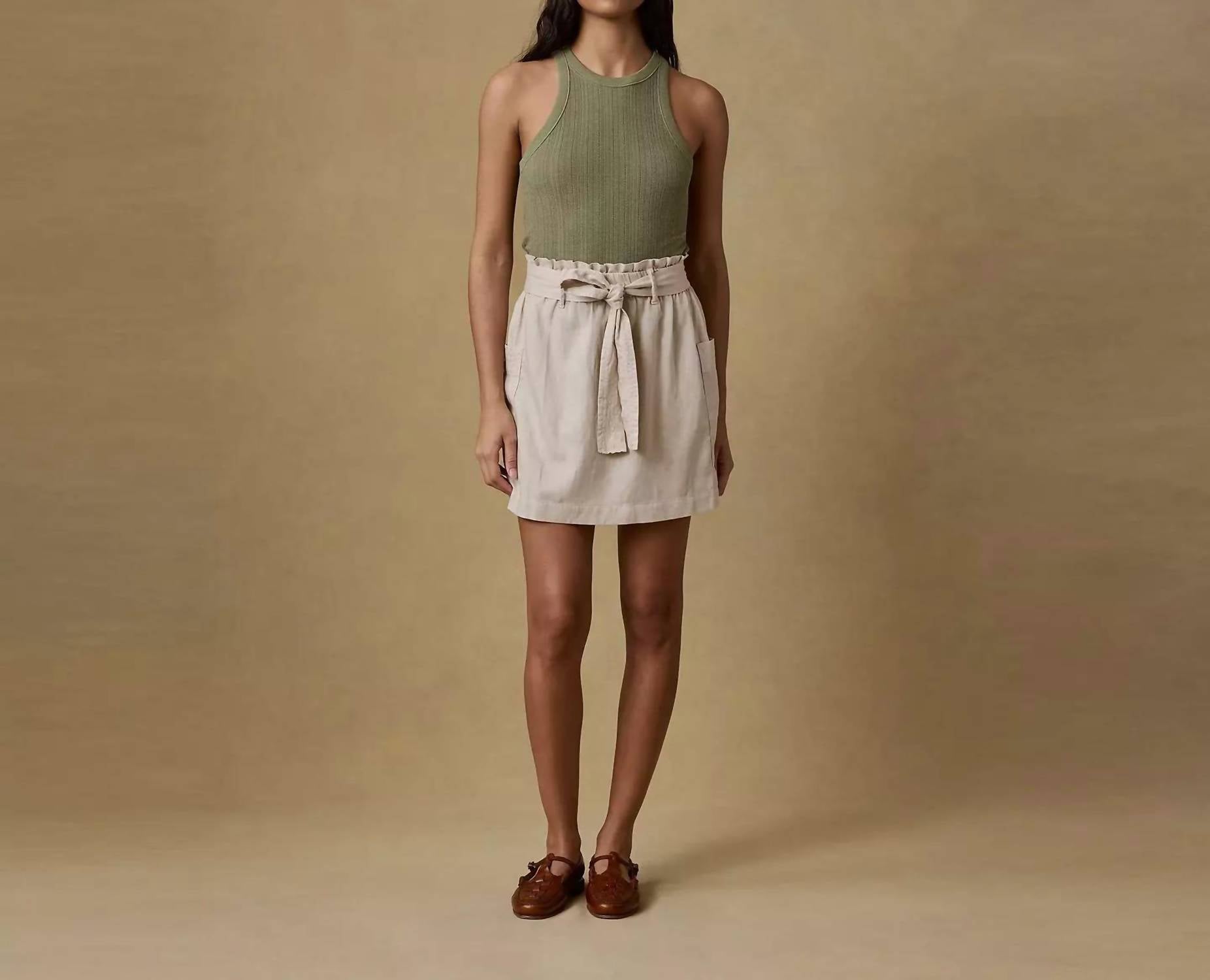 Faherty - Topanga Drape Mini Skirt