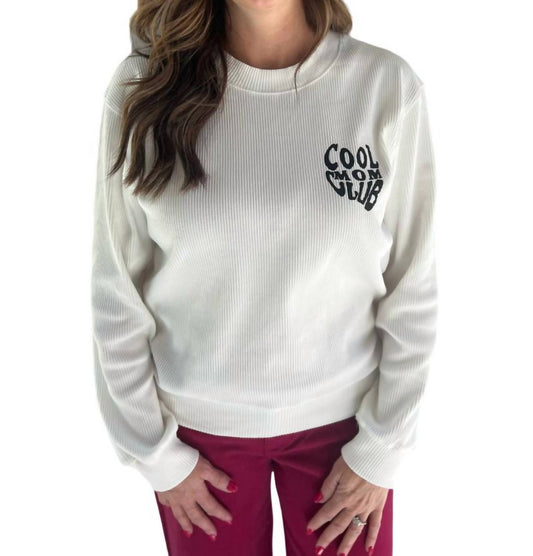 Boat House Apparel - Cool Mom Club Ribbed Sweatshirt