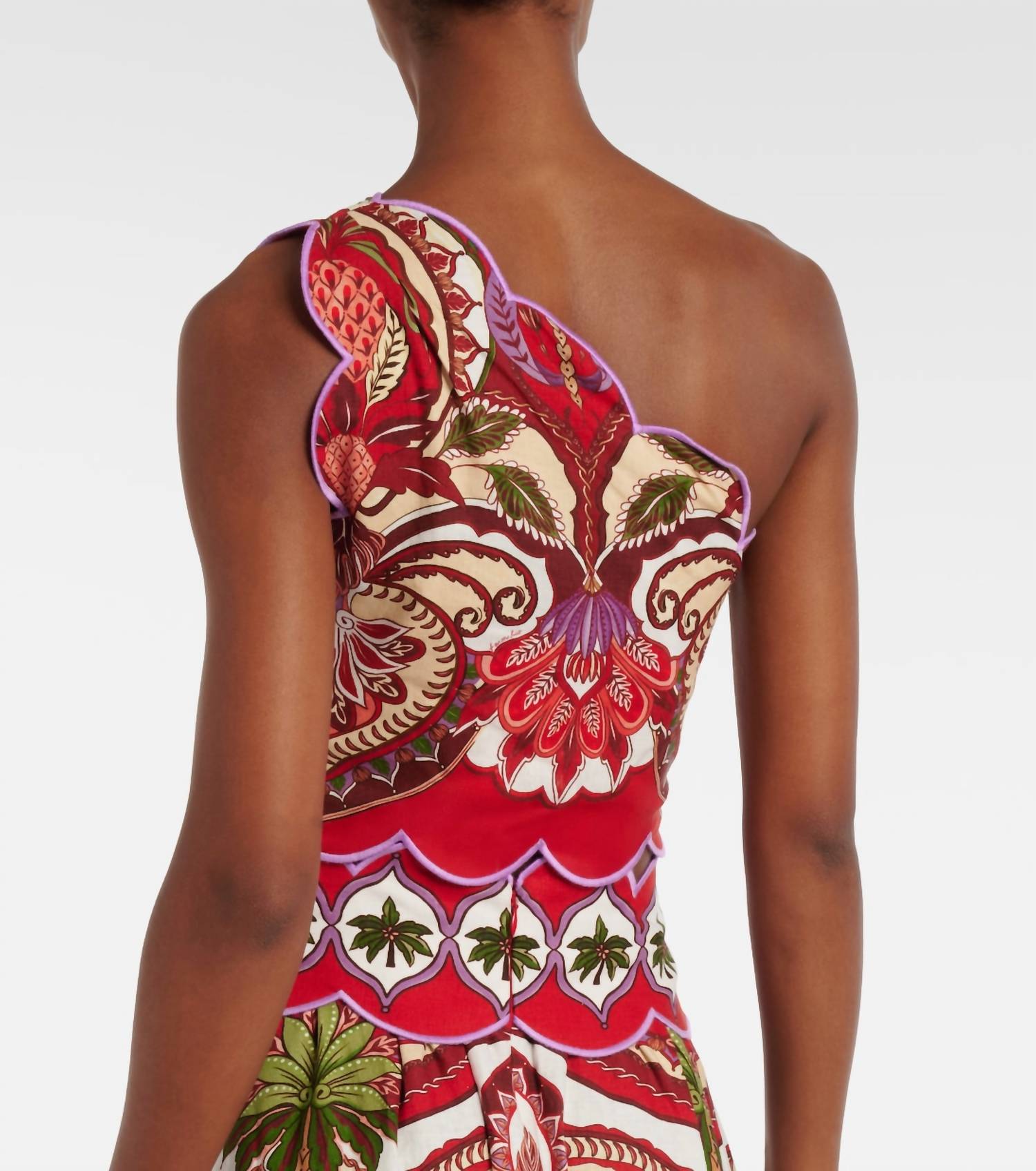 Farm Rio - One Shoulder Scallops Top