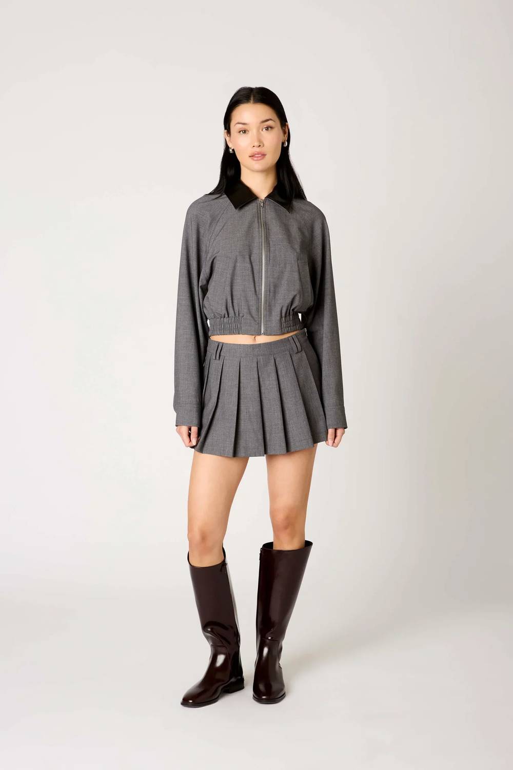 Nia - Fennel Pleated Skort