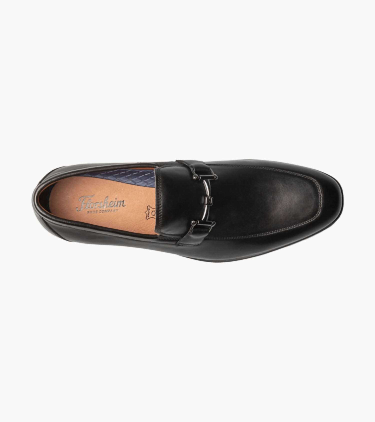 Florsheim Men's Zaffio Moc Toe Bit Loafer in black - men's loafer - alternate view