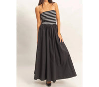 Hyfve - Striped Strapless Flowy Dress