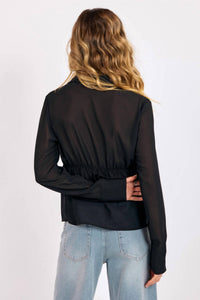 Sage The Label - Ruffle Tuxedo Blouse