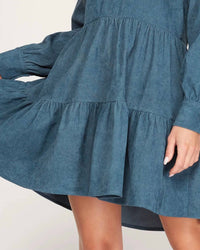 She + Sky - Tiered Corduroy Dress