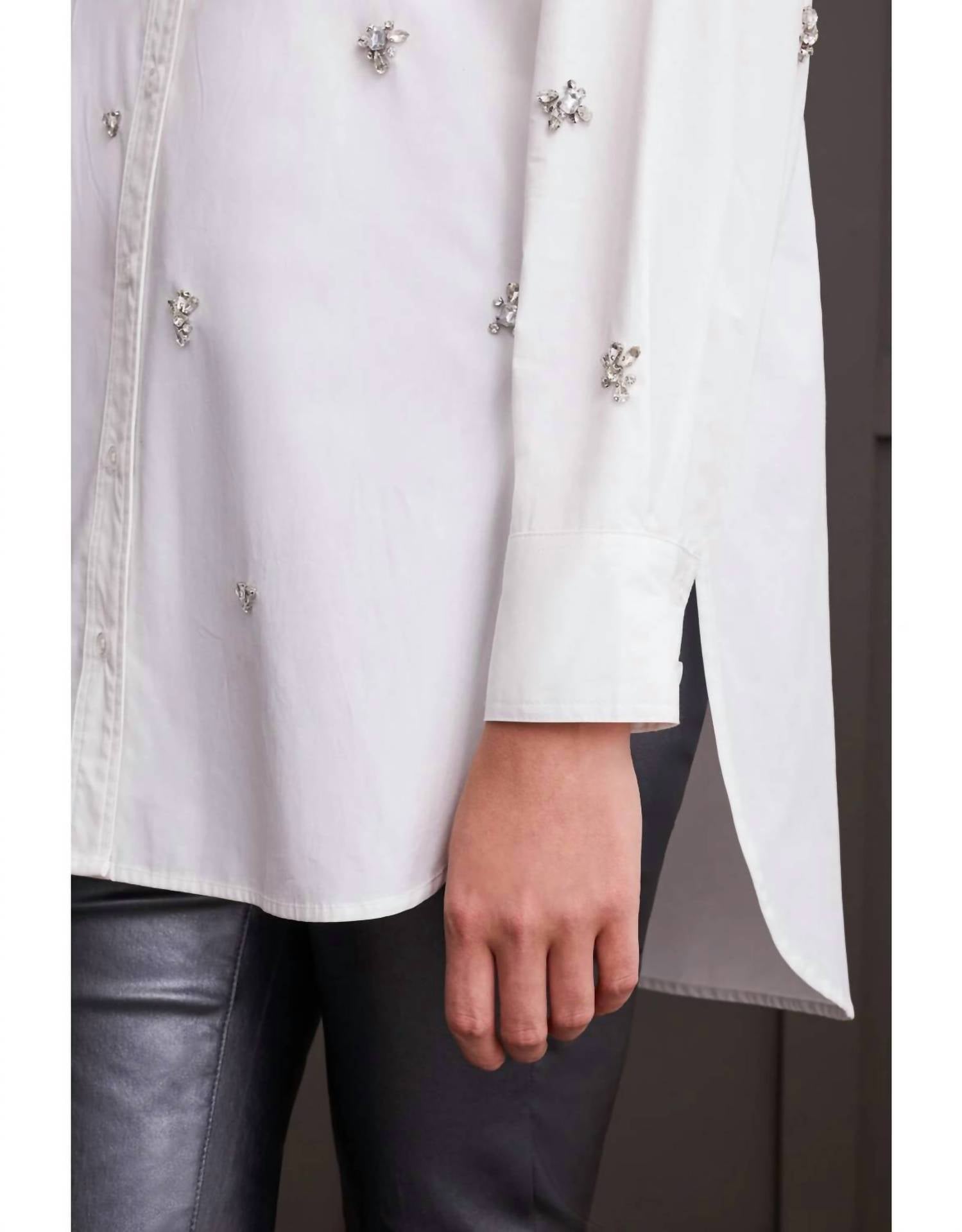 Tribal - Embellished Loose Fit Button-down Shirt