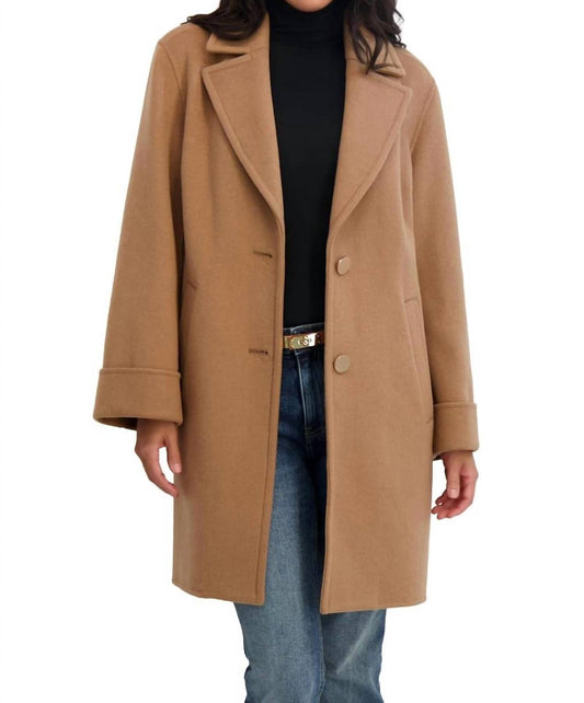 Tahari - Double-faced Soft Wool Topper Coat