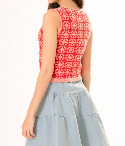 Area Stars - INTARSIA KNIT SLEEVELESS TOP