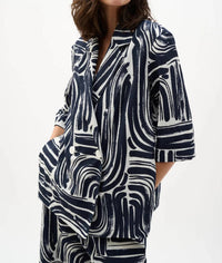 Joseph Ribkoff - Abstract Double-breasted Blazer