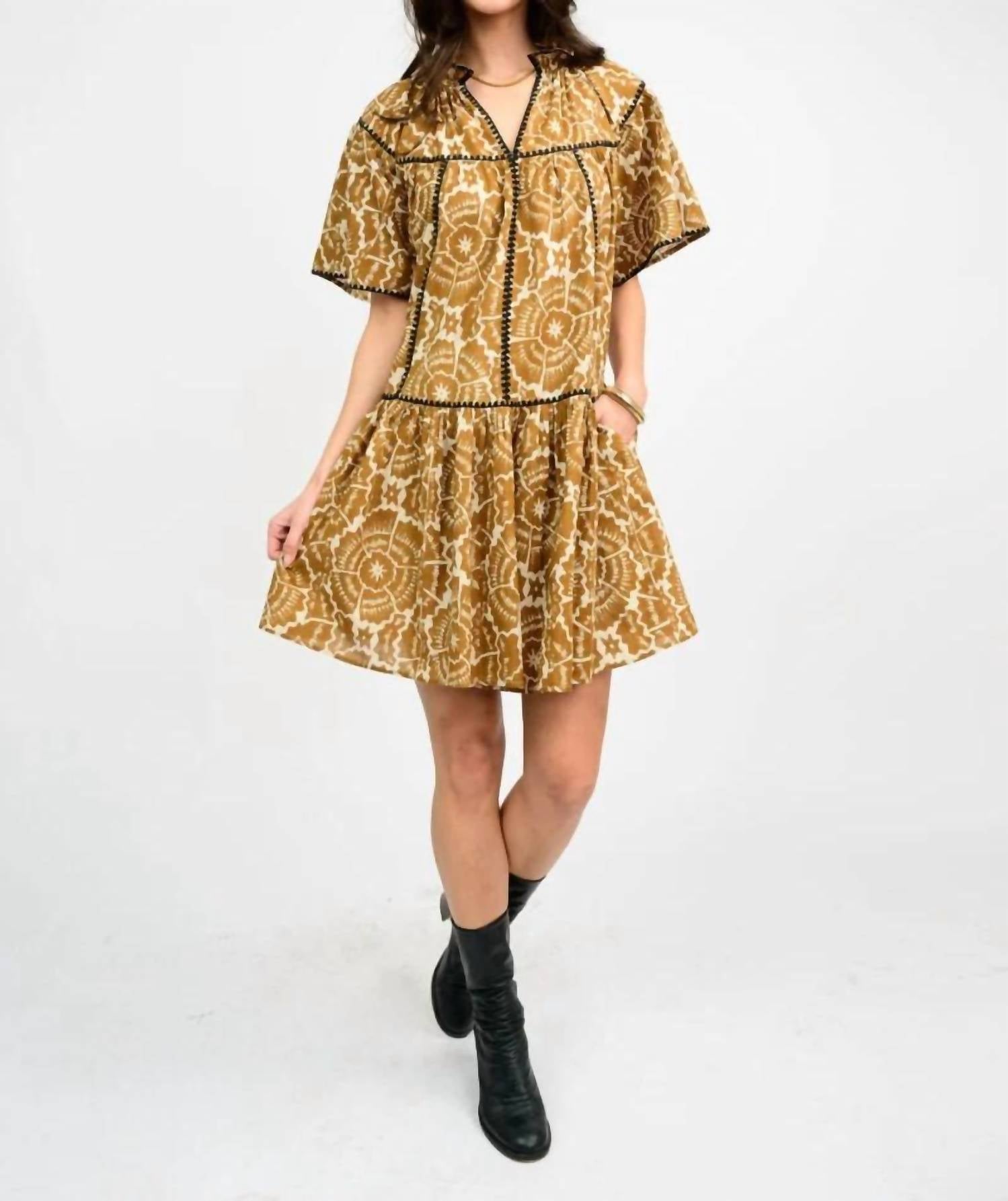 Sister Mary - Stitched-Trim Dress