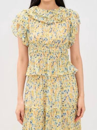 Ulla Johnson - Athene Short Sleeve Silk Top