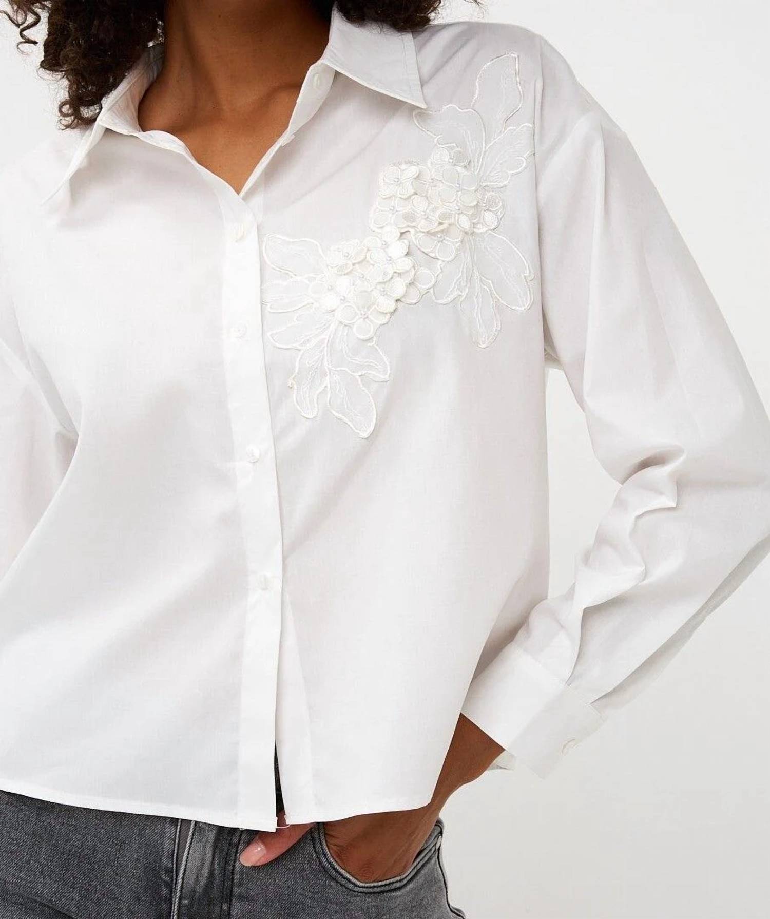 Esqualo - Sahra Small Flower Patch Blouse