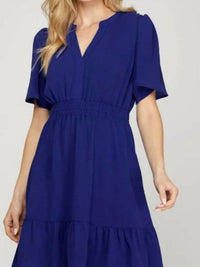 She + Sky - Ruffe Hem Mini Dress