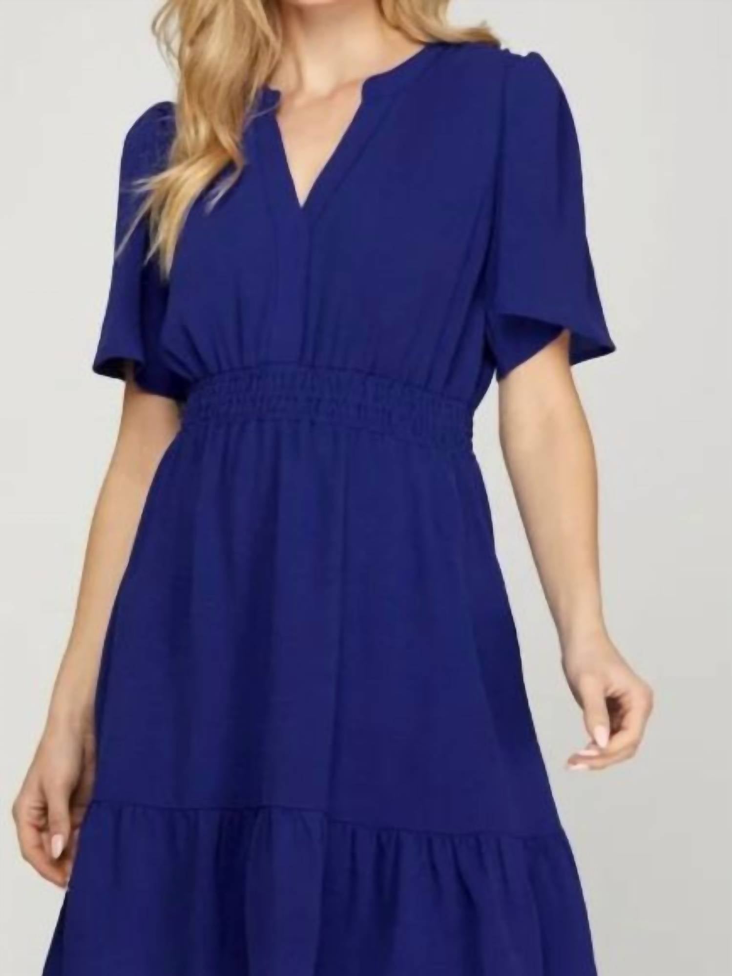 She + Sky - Ruffe Hem Mini Dress