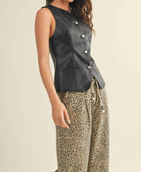 Mustard Seed - Fitted Leather Vest