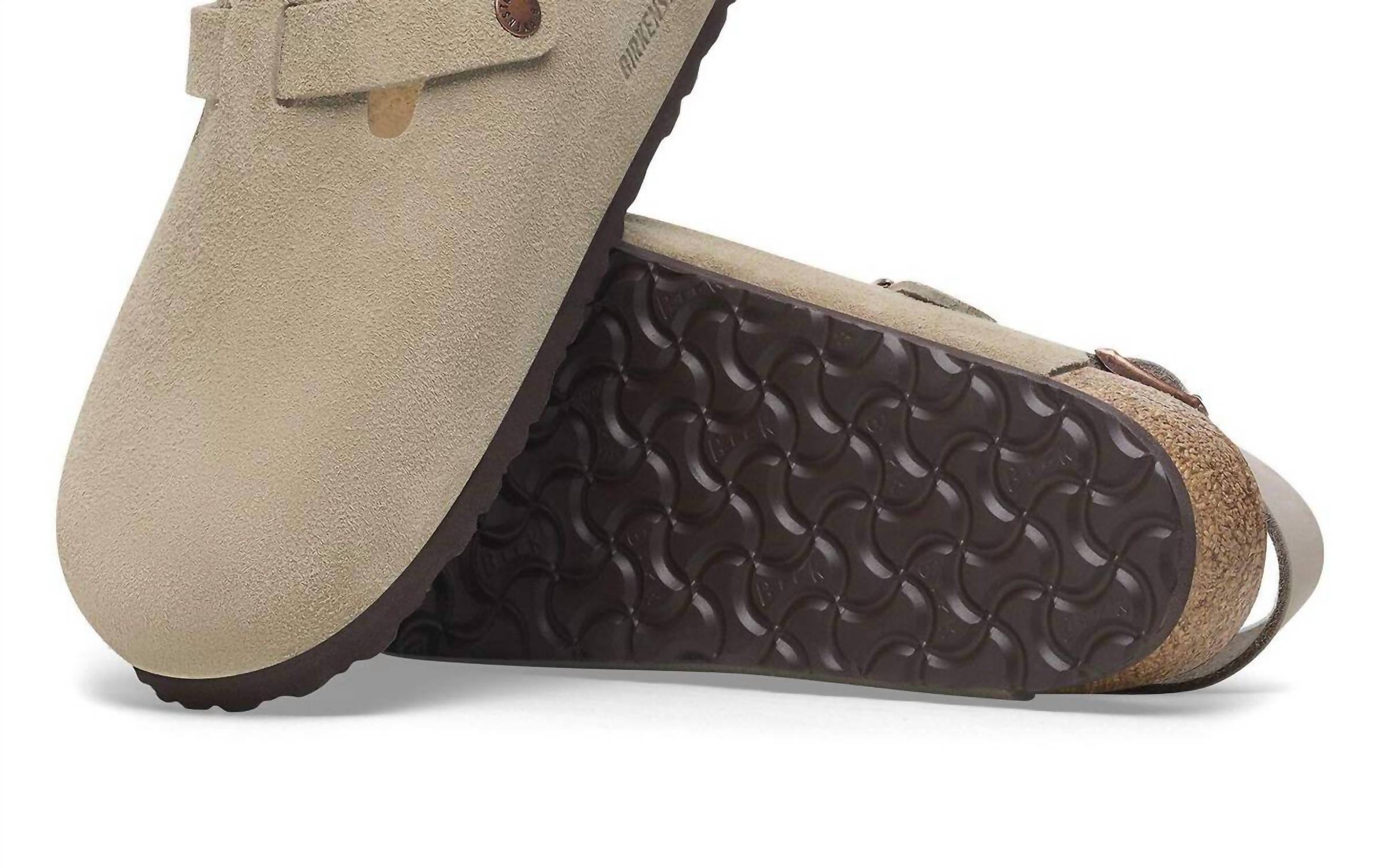 BIRKENSTOCK Women's Tokio Ii Suede Clogs in taupe - women's shoe - alternate view
