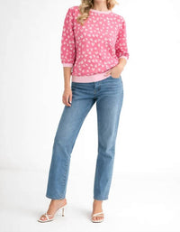 Joh - Sweetheart Short Sleeve Heart Sweater