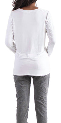 Gigi Moda - Rita Raw Edge Long Sleeve Top