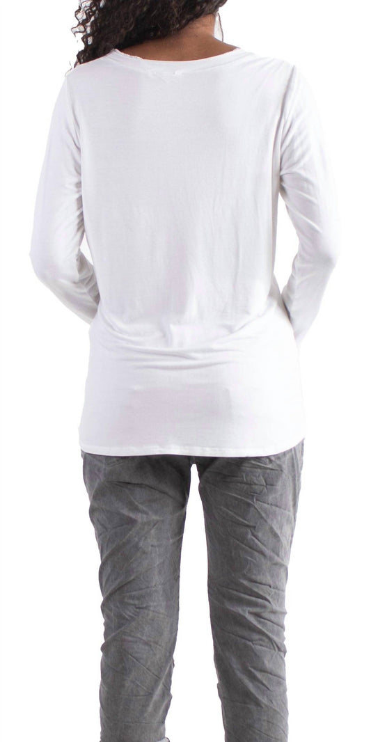 Gigi Moda - Rita Raw Edge Long Sleeve Top