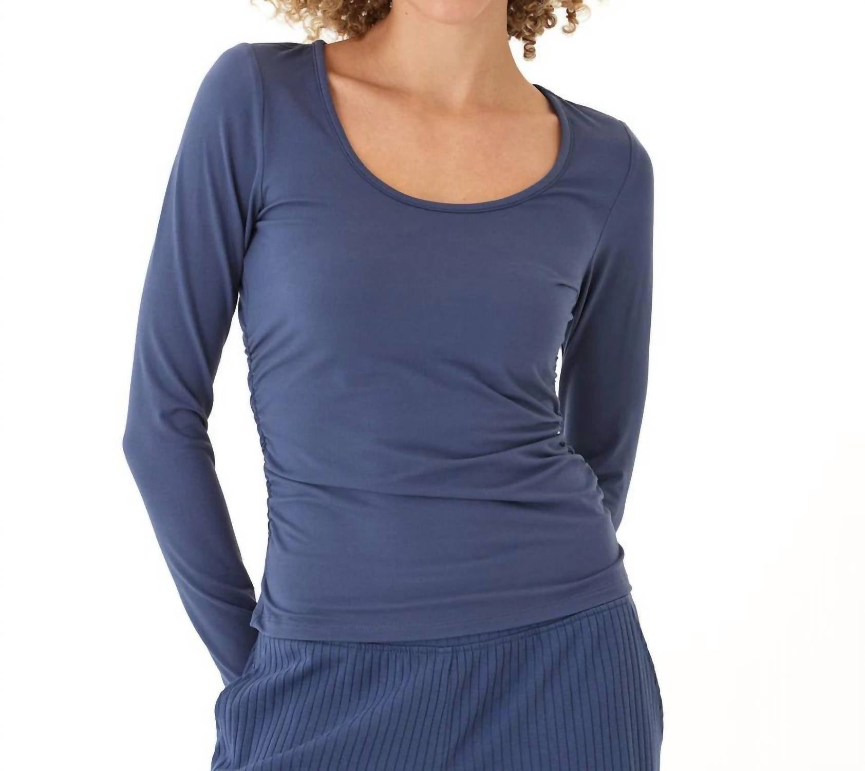 Threads 4 Thought - Lucia Luxe Jersey Ruched Long Sleeve Tee