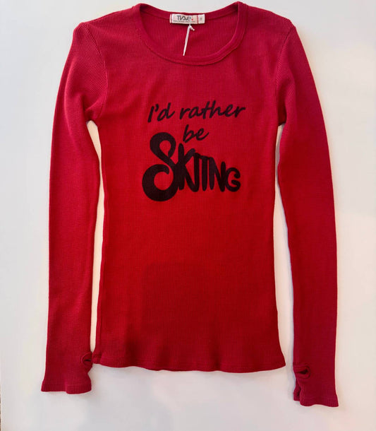 T2Love - Kid's I'd Rather Be Skiing Top
