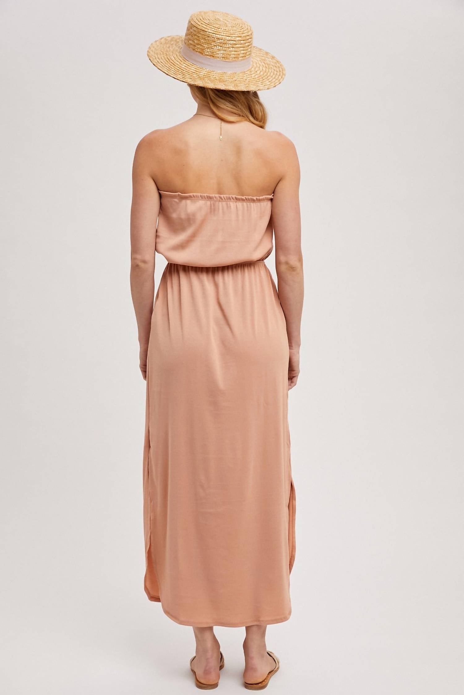 Bluivy - Ribbed Jersey Tube Maxi Dress