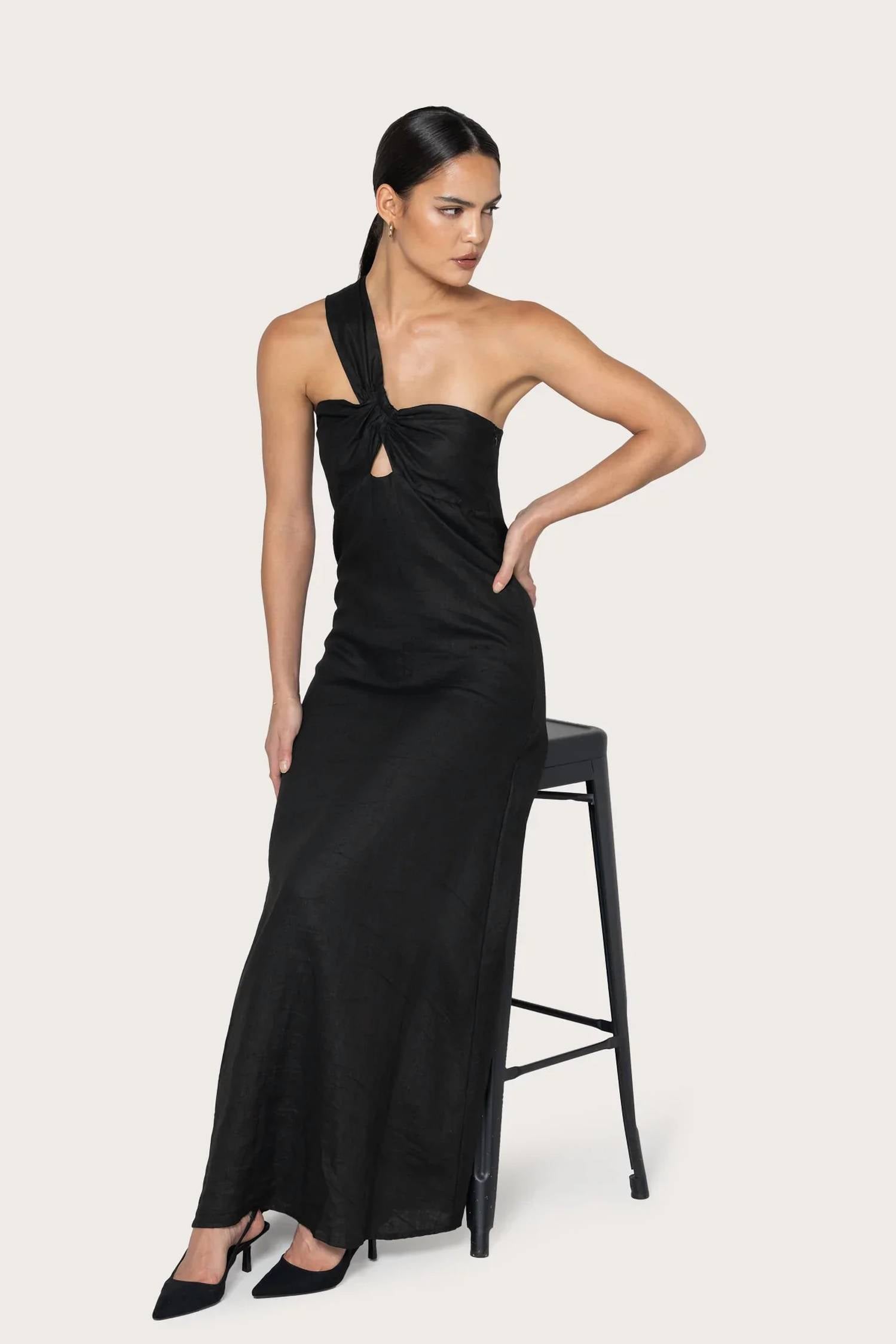 Lusana - Sutton Linen Maxi Dress
