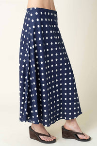Olivaceous - Marisa Polka Dot Maxi Skirt