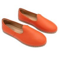 Charix Women's Classic Slip-on Shoes in orange - women's flats