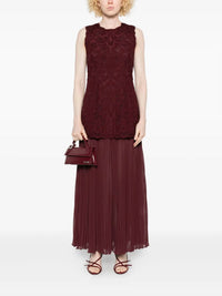 Ulla Johnson Auryn Sleeveless Midi Dress in mahogany - women's dress - detail view