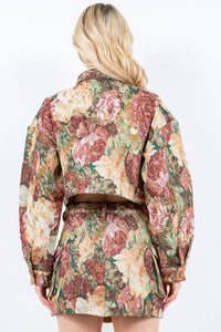 American Bazi - Autumn Jacquard Crop Jacket