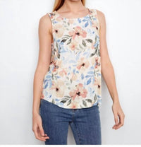Charlie B - Floral Printed Linen Blouse