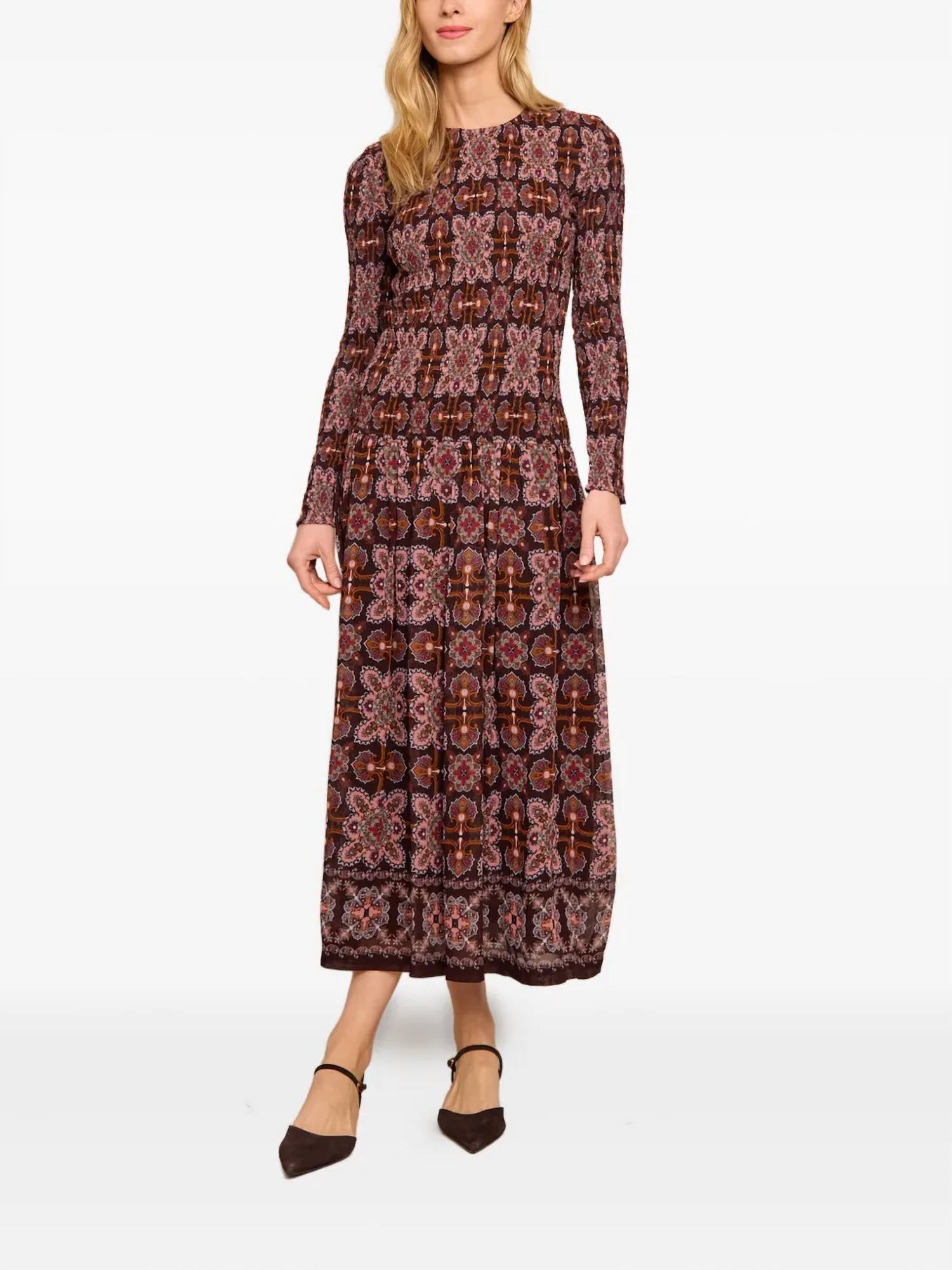 Cara Cara - Blossom Floral Print Long Sleeve Dress
