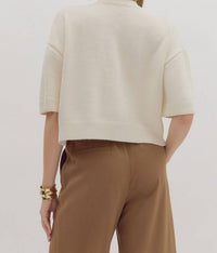 Entro - Saddle Up Short-sleeve Knit Cardigan