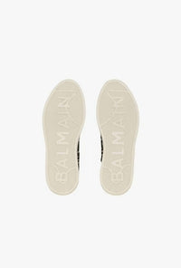 Balmain - Women's B-court Bicolor Monogram Jacquard High-top Sneakers