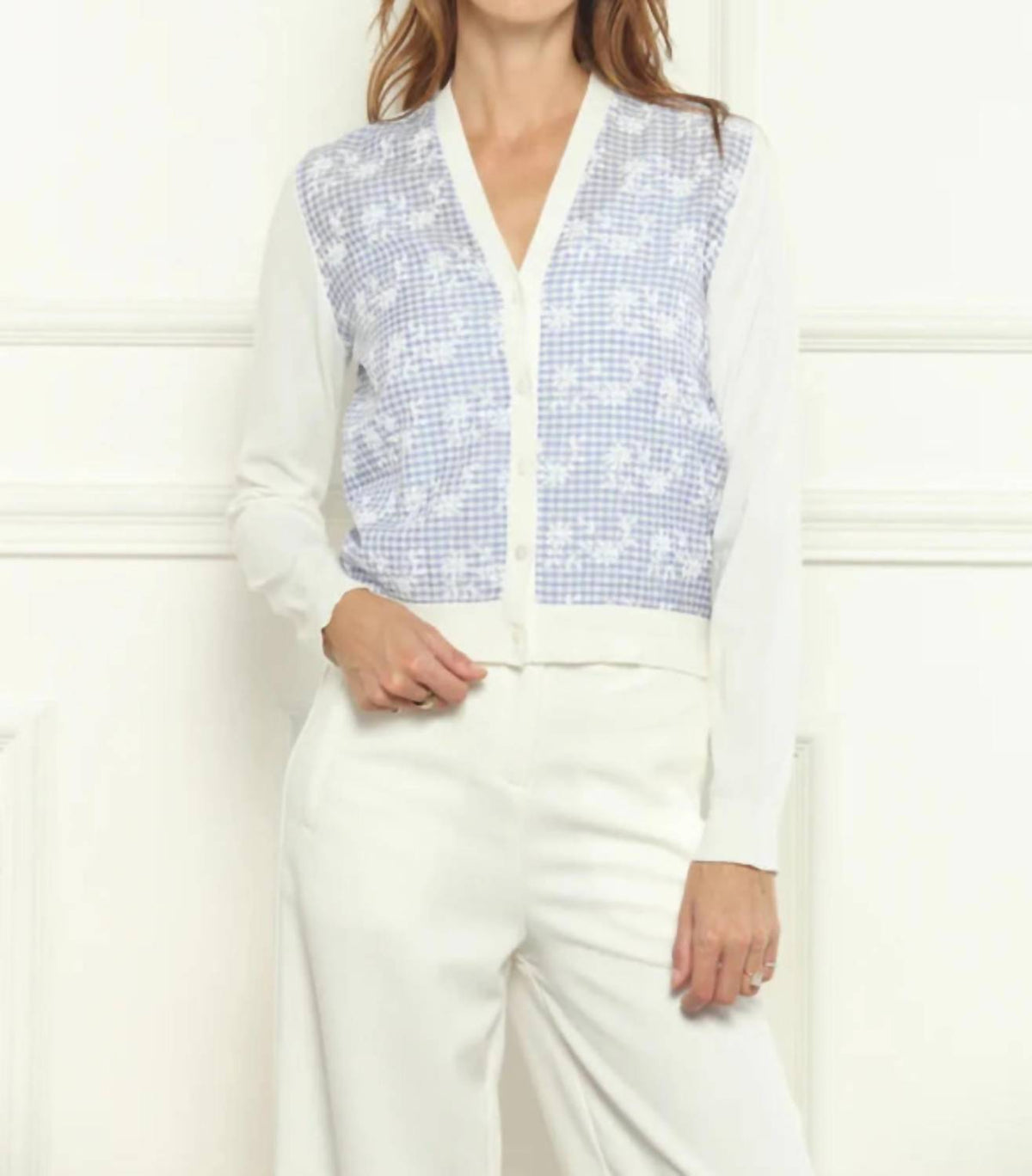 Zero Degrees Celsius - Plaid Floral Cardigan