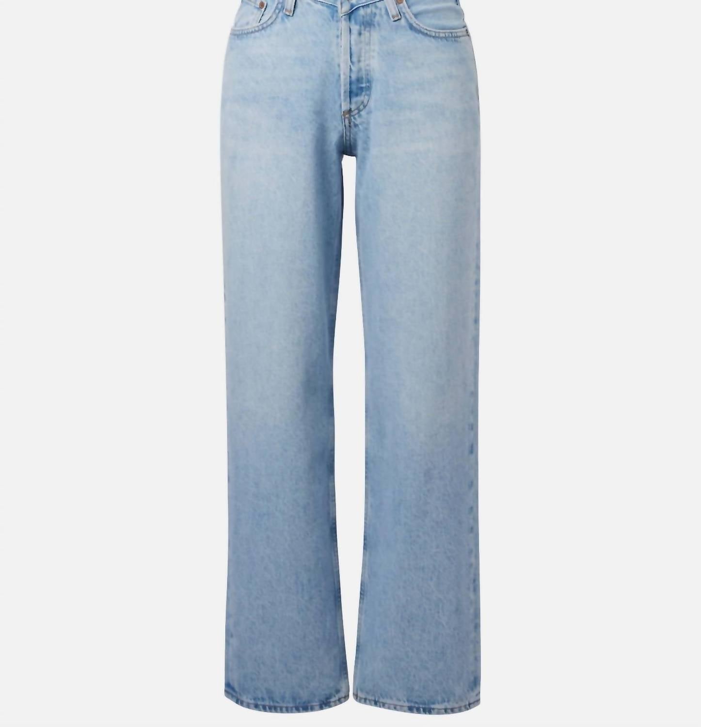 AGOLDE Women's V Waist Baggy High Rise Jeans in prevail - women's jeans - alternate view