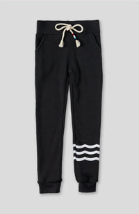 SOL ANGELES Wave Jogger Pants in black - kids' joggers - detail view