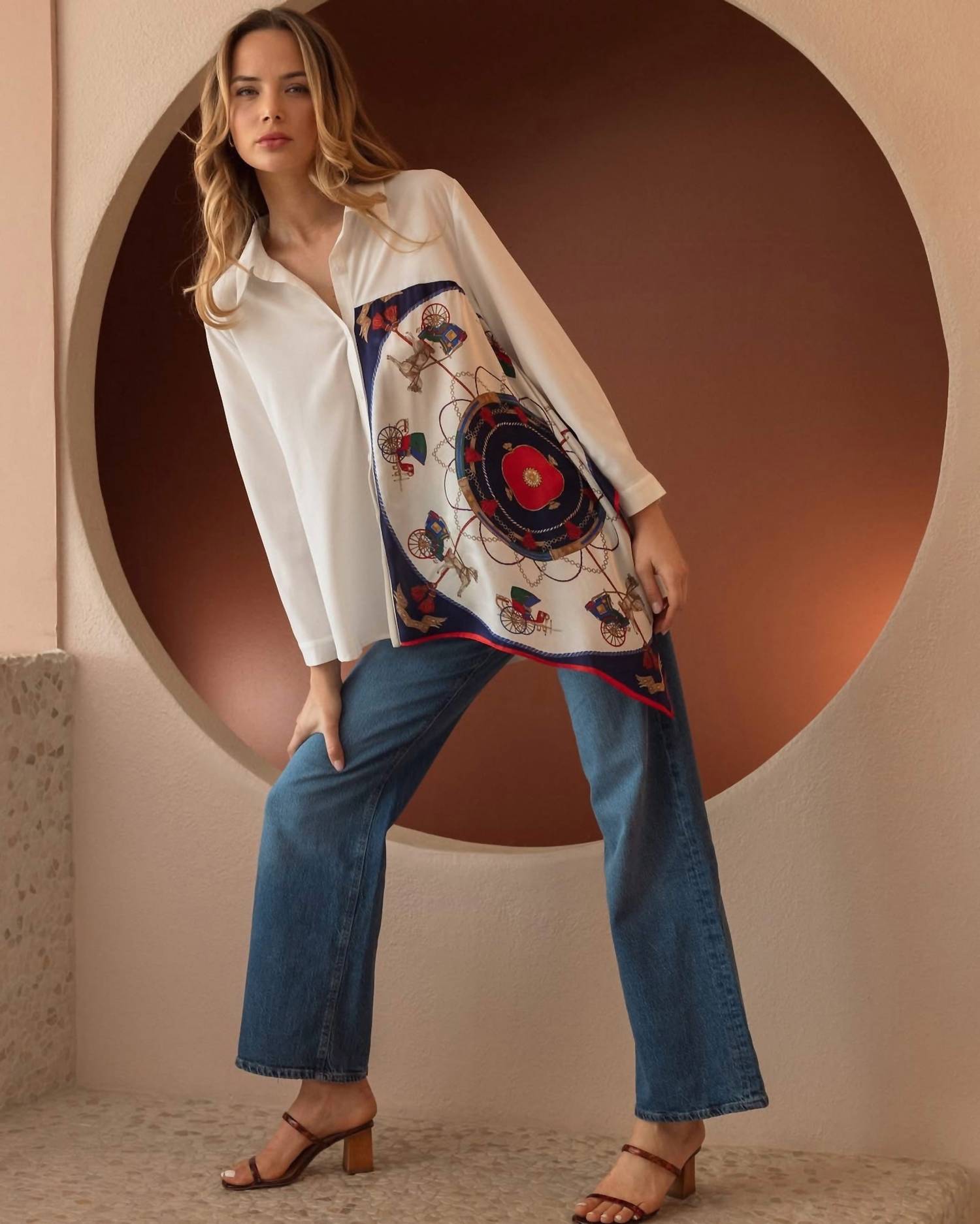 Joh - Carousel Print Button Shirt