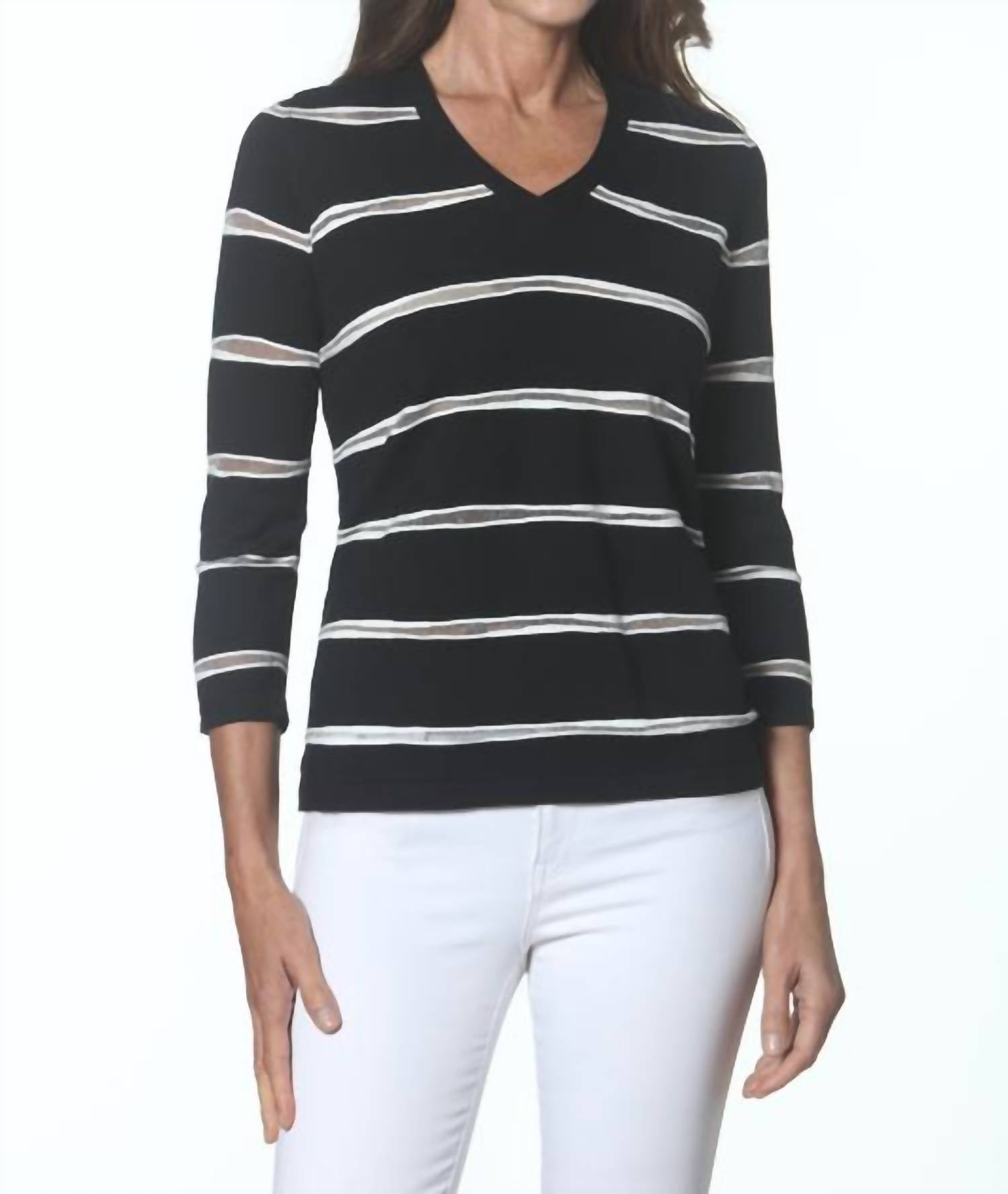 J'Envie/Eli - Lurex Stripe Top