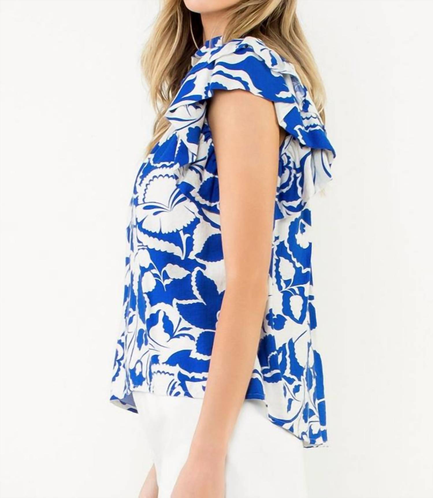 Thml - Flutter Sleeve Print Top