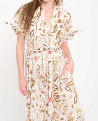 Meet Me In Santorini - Olive Grove Shirt Midi Dress