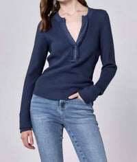 Dear John Denim - Luna V-neck Button Down Henley Top