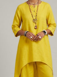 Miami Sample Apparel - Casual Long Sleeve Cotton Linen Two-piece Set