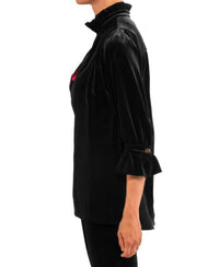 Gretchen Scott - Ruffle Neck Tunic Top