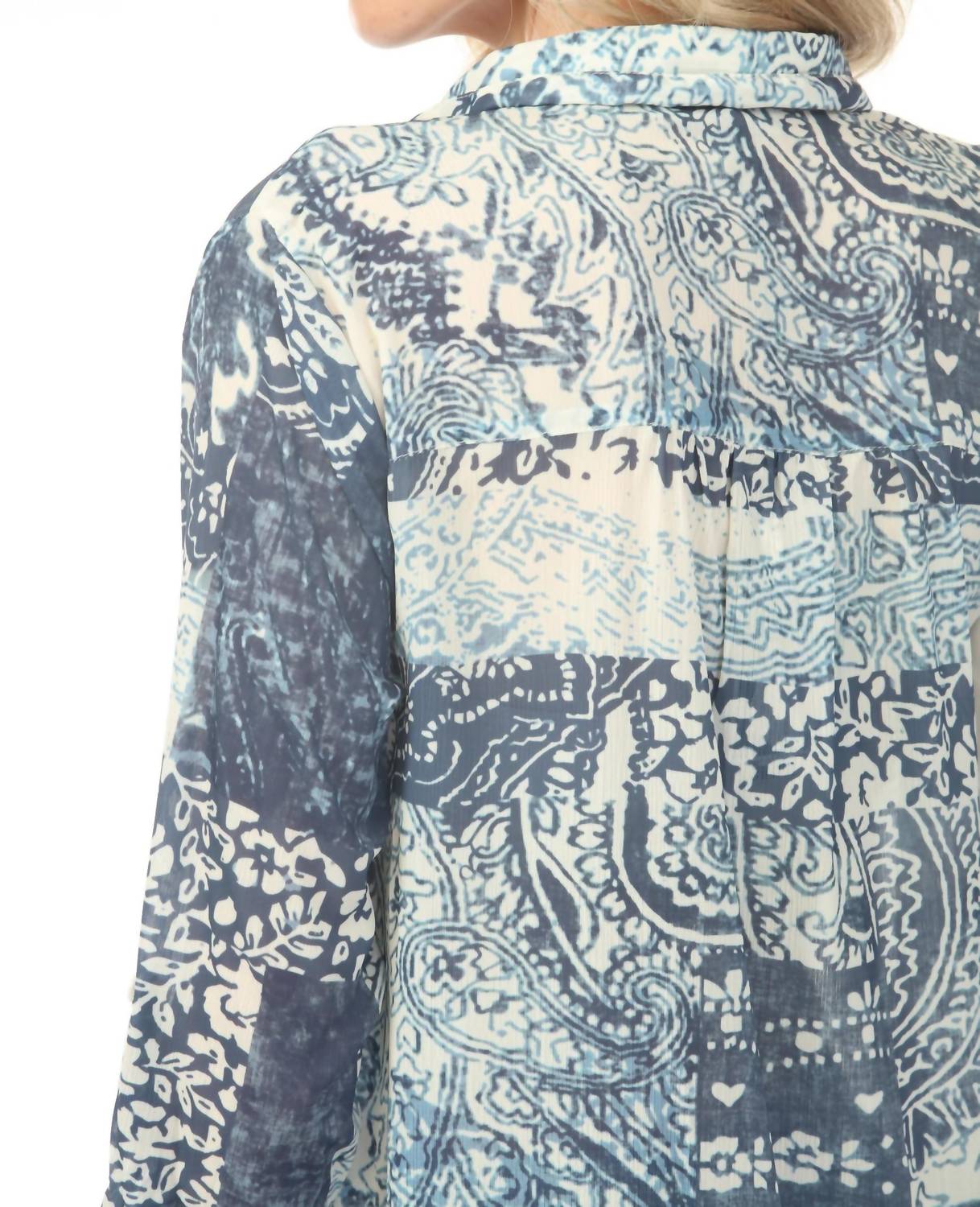 Charlie B - Printed Button-up Blouse