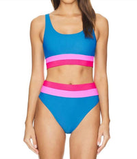 Beach Riot Mackenzie Sports Bra in orchid colorblock - women's intimate