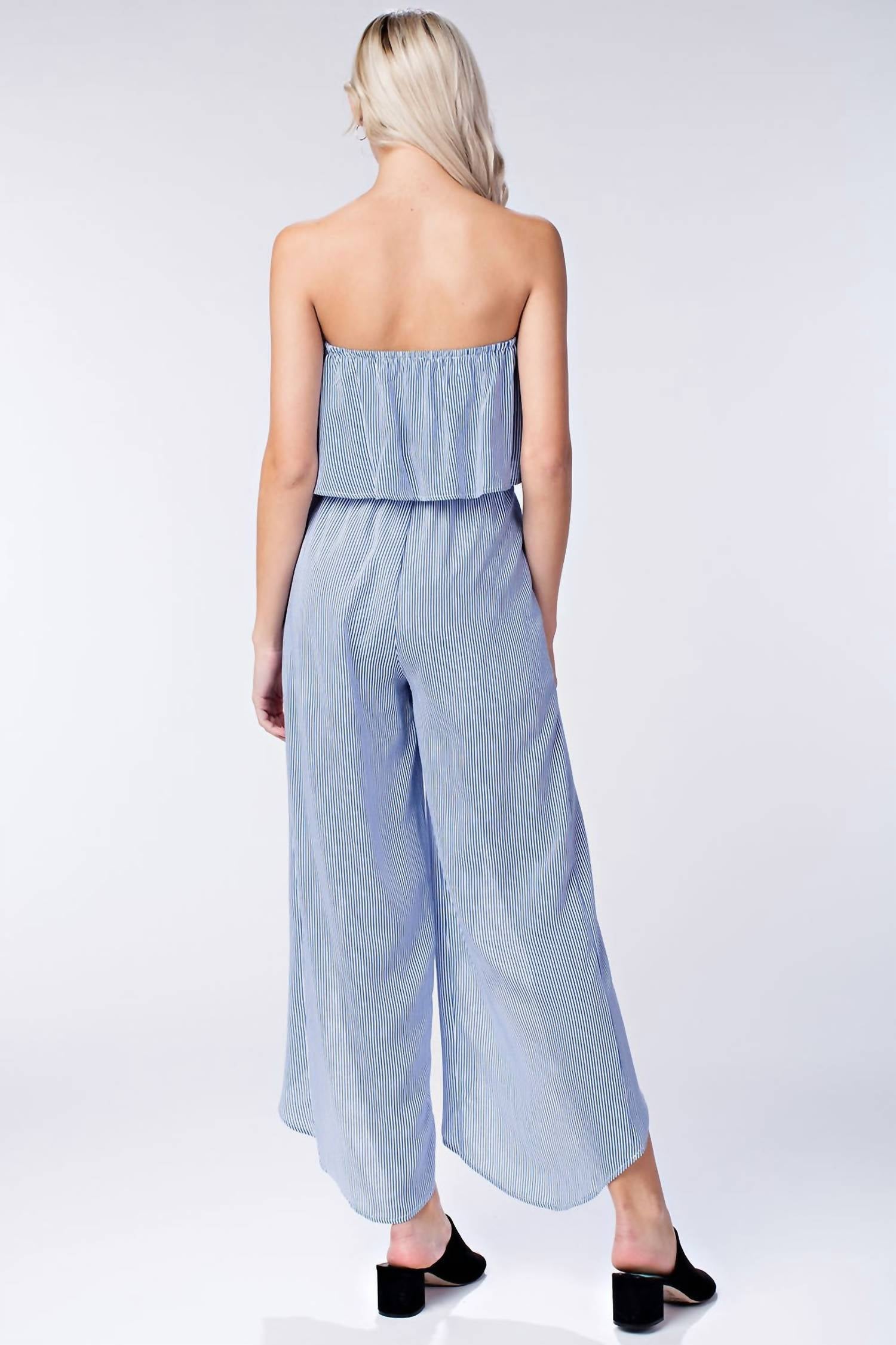 Honey Punch - All Aboard Striped Jumpsuit