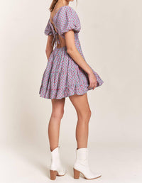 In The Beginning - Puff Sleeve Mini Dress