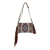 Myra Bags - Women's Tassels Hand Tooled Leather Bag