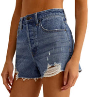Z Supply Women's Classic Hi Rise Denim Short in vintage indigo - women's shorts - alternate view